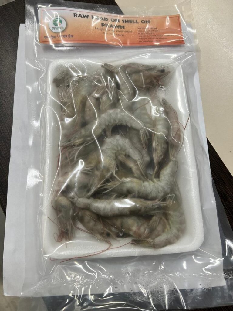 Raw Head-on Shell-on Prawns