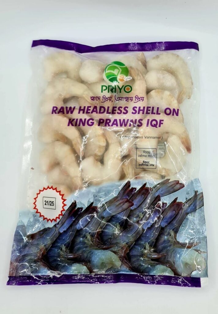Raw Headless Shell-on King Prawns — 21/25