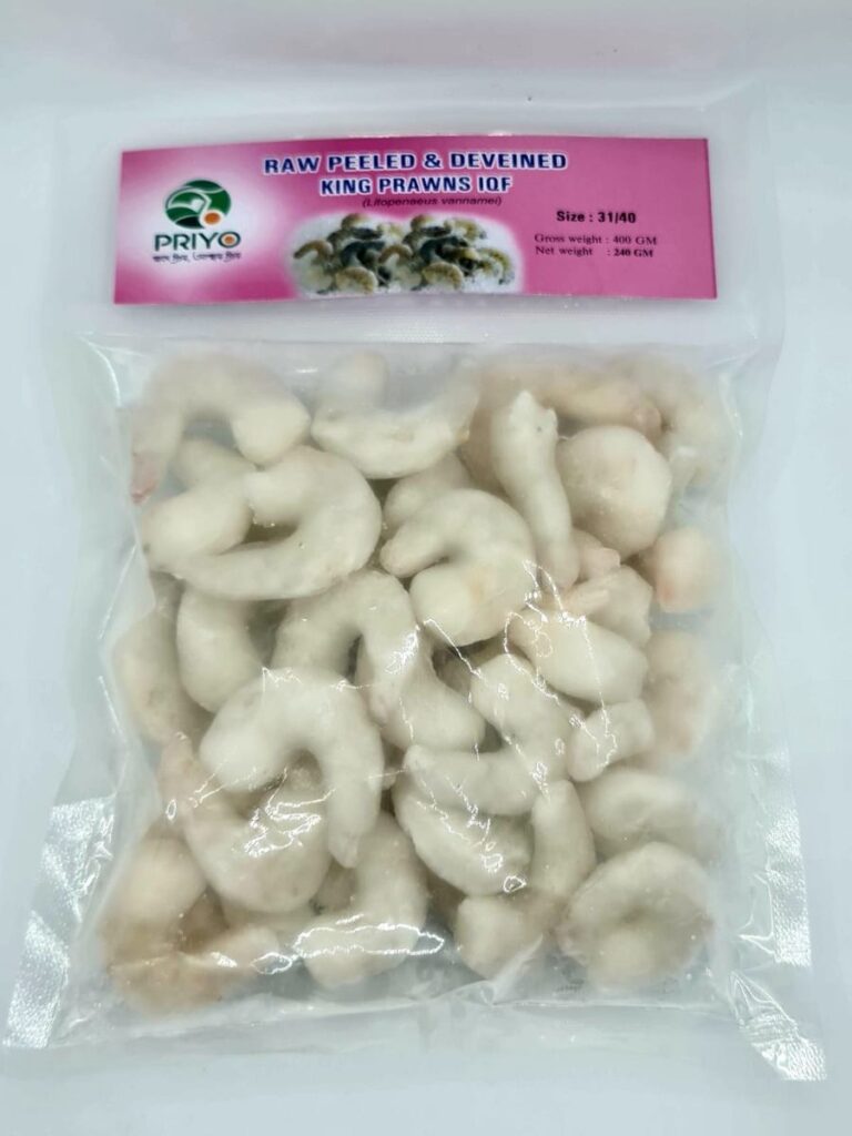 Raw Peeled & Deveined King Prawns — 31/40