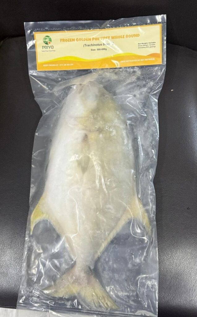 Whole Golden Pomfret — Priyo, 500–600g