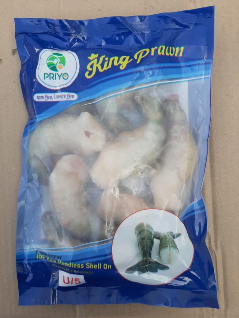 Raw Headless Shell-on Freshwater King Prawns — U/5