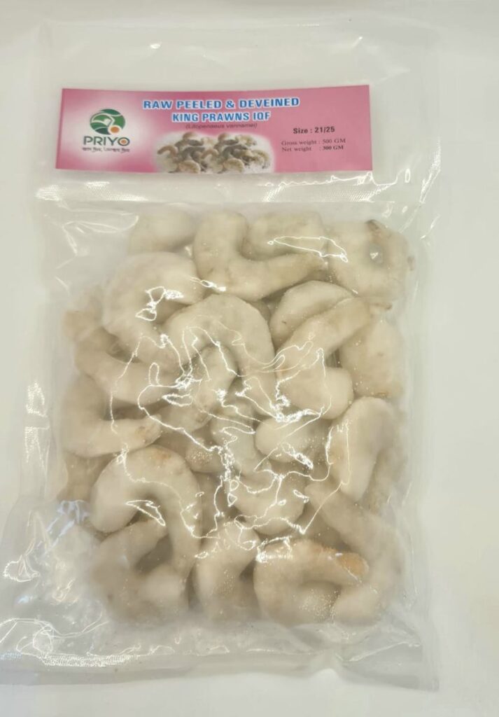 Raw Peeled & Deveined King Prawns — 21/25, 300g