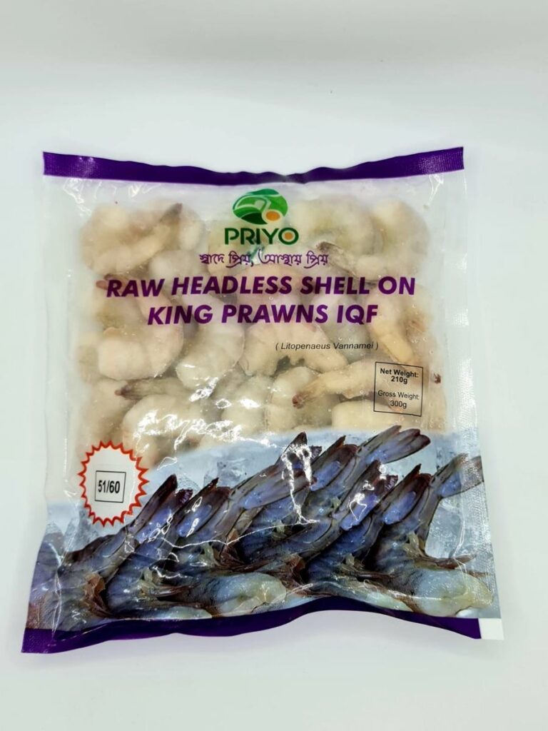 Raw Headless Shell-on King Prawns — 51/60